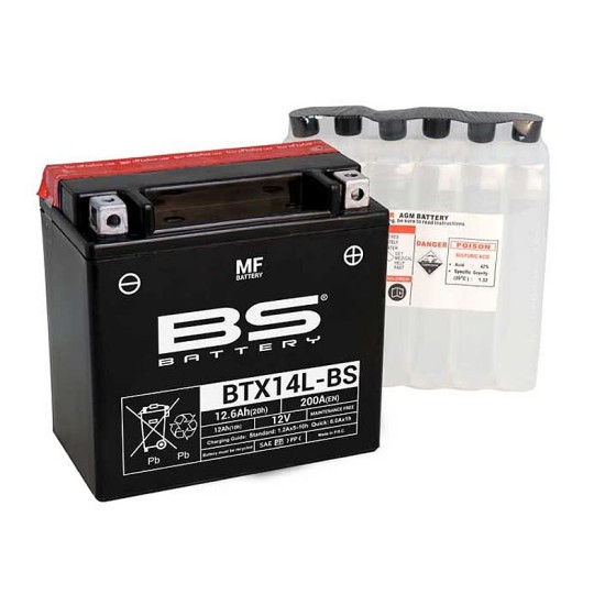 Akü Btx14l-bs 12v 12ah Bs Battery