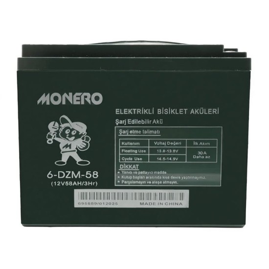 Monero Aku E-bike 12v-58am 23x150x180 Mm