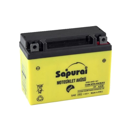 Sapurai̇ Akü 12v 6.5a 138x66x101 2kg