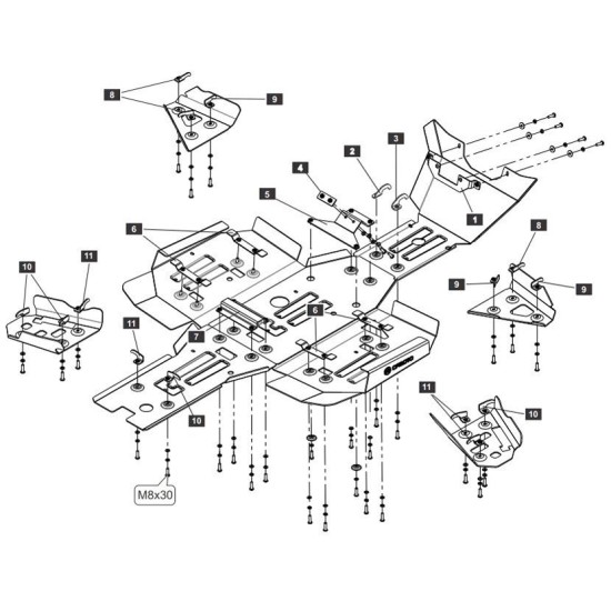 Cf Moto 625cc Atv Alt Koruma Storm Mp-4485