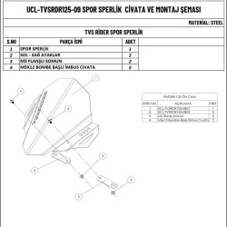Tvs Rai̇der 125 Ön Cam Spor