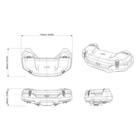 Can-am 145 L Arka ÇAnta Box Storage Rear Kit Linq