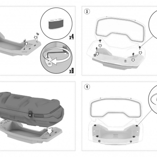 Tesseract Arka Çanta Can-am Outlander Xtp Dps Ltd 850/1000 R G3 2025-2026 120 Li̇tre