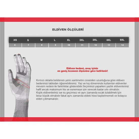 Vexo Stella Eldi̇ven Kırmızı