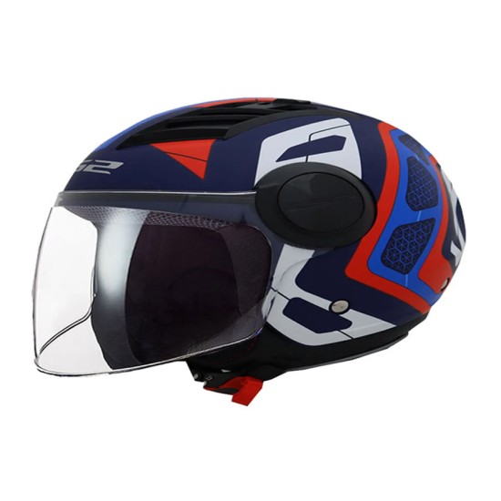 Ls2 Airflow Android Mat Mavi̇ Kırmızı Kask