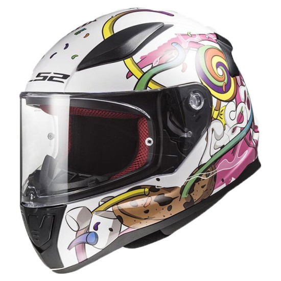 Ls2 Rapid Mini Crazy Pop Beyaz Pembe Çocuk Kask