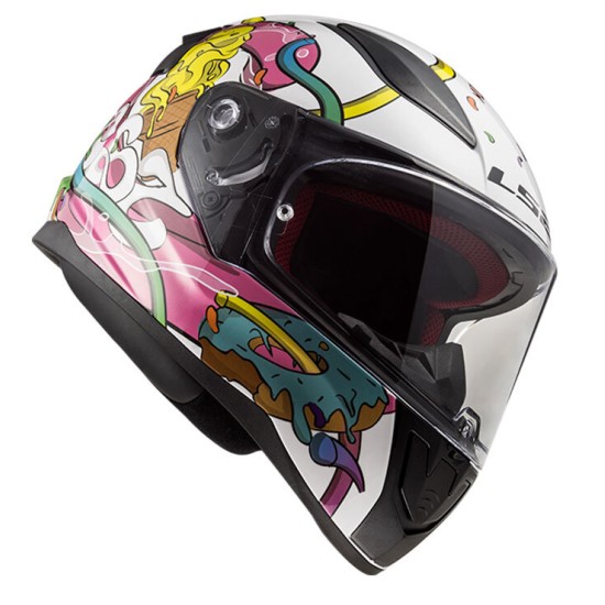 Ls2 Rapid Mini Crazy Pop Beyaz Pembe Çocuk Kask