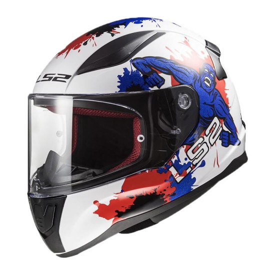 Ls2 Rapid Mini Monster Beyaz Mavi̇ Çocuk Kask