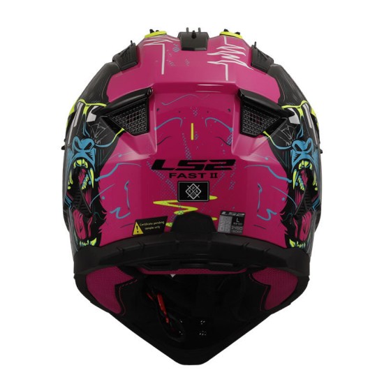 Ls2 Fast 2 Gori̇lla Mor Neon Sarı Kask