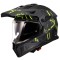 Ls2 Pioneer 2 Crazy Mat Siyah Gri Neon Sarı Kask
