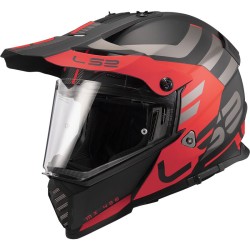 Ls2 Pioneer Evo Adventure Mat Si̇yah Kırmızı Kask