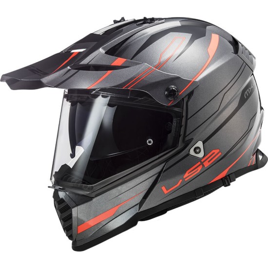 Ls2 Pioneer Evo Knight Titanium Turuncu Kask