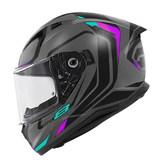 Givi 50.8 Mach1 Mat Gri Siyah Kırmızı Kask