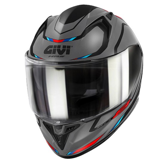 Givi 50.8 Mach1 Mat Gri Siyah Kırmızı Kask