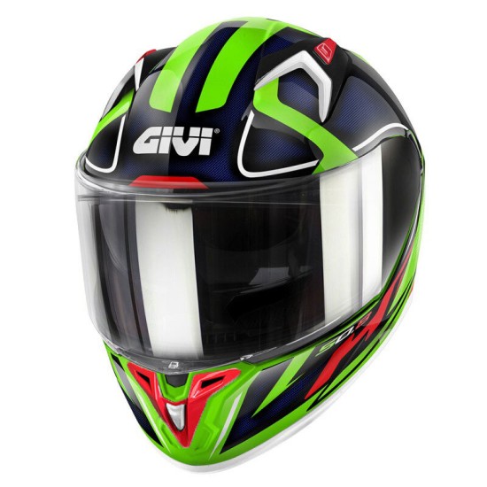 Givi 50.8 Racer Beyaz Yeşil Mavi Kask