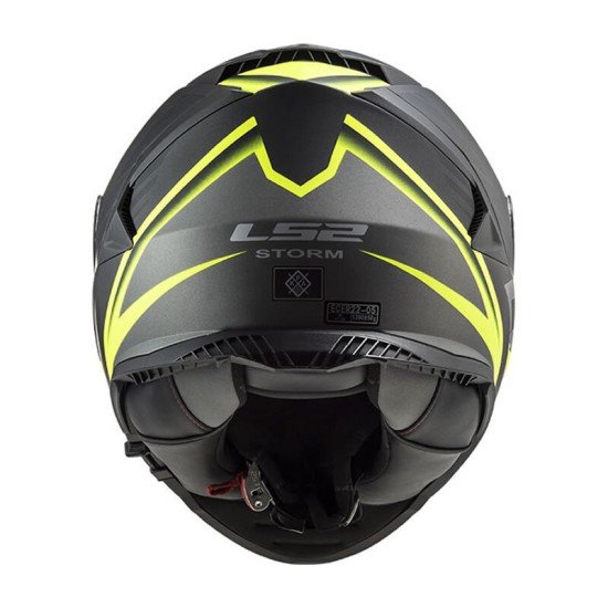 Ls2 Storm Nerve Mat Siyah Neon Sarı Kask