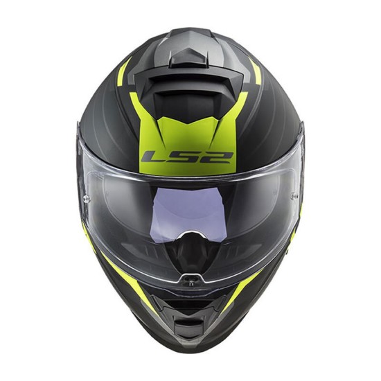 Ls2 Storm Nerve Mat Siyah Neon Sarı Kask