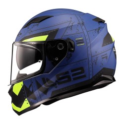 Ls2 Stream Evo Max Mat Mavi̇ Sarı Kask