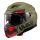 Ls2 Stream Evo Max Mat Military Yeşil Kırmızı Kask