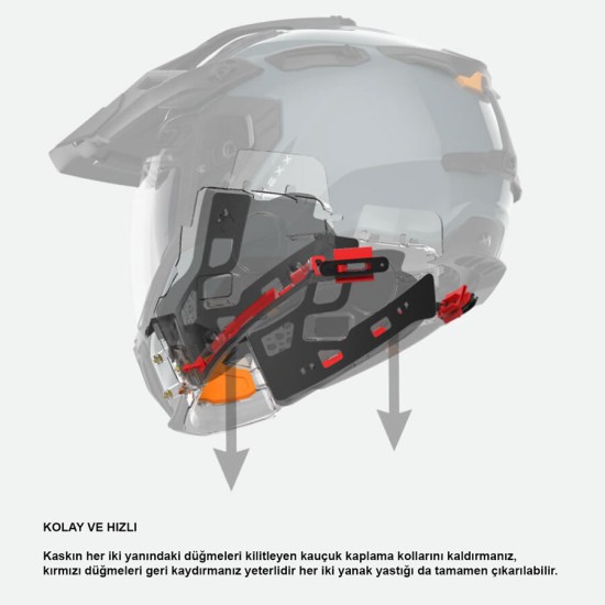 Nexx X.wed 3 Keyo Mat Beyaz Turuncu Kask
