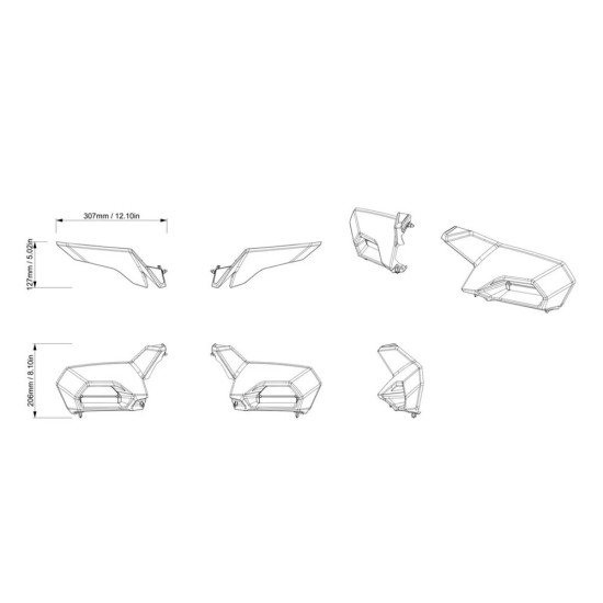 Can Am Outlander Atv ÖN Cam Deflektörü Deflector_air Kit