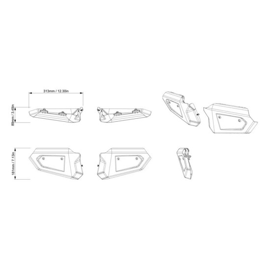 Can Am Outlander Atv ÖN Tampon Deflektörleri̇ Plate_skid Lwr F Kit