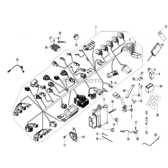 Cf Moto 250 Cl-x Elektrik Tesisatı Komple Clx2