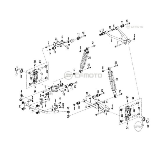Cf Moto Cforce 450cc Atv Arka Amortisör Ca3l