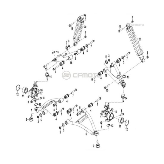 Cf Moto Cforce 450cc Atv ÖN Amortisör Ca3l