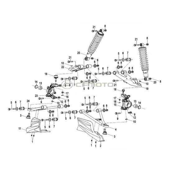 Cf Moto Goes Terrox 400cc Atv ÖN Salıncak Sağ Alt Cgo4