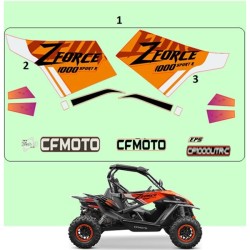 Cf Moto Zforce 1000cc Utv Eti̇ket Seti̇ Turuncu Utrc